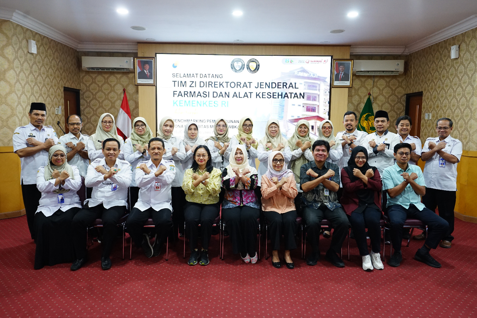 Perkuat Tata Kelola Bebas Korupsi, Tim ZI Ditjen Farmalkes Kemenkes RI Gelar Benchmarking di RSUD Haji Jawa Timur